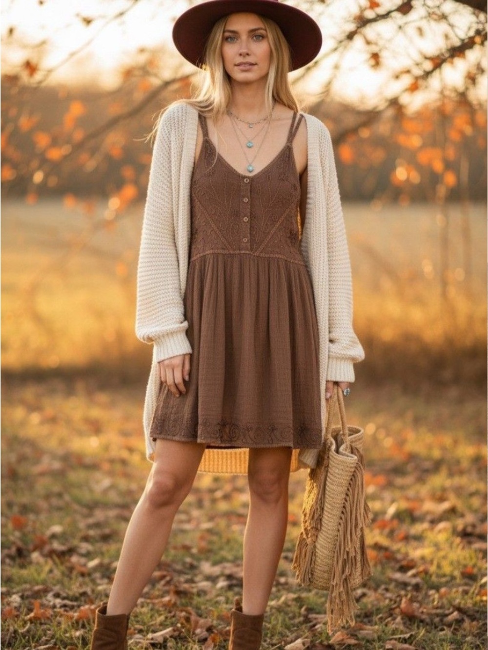 Kaaku Rayon/Cotton Embroidered Dress